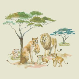 Safari Napkins SAFARI LIONS 40pcs Cocktail Napkins, Zoo Napkins, Decoupage Paper, Disposable Napkins Decorative, Napkins for Decoupage, Summer Cocktail Napkins