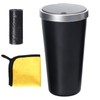 KINGTLE Car Trash Can with Lid, Small Automatic Rebound Portable