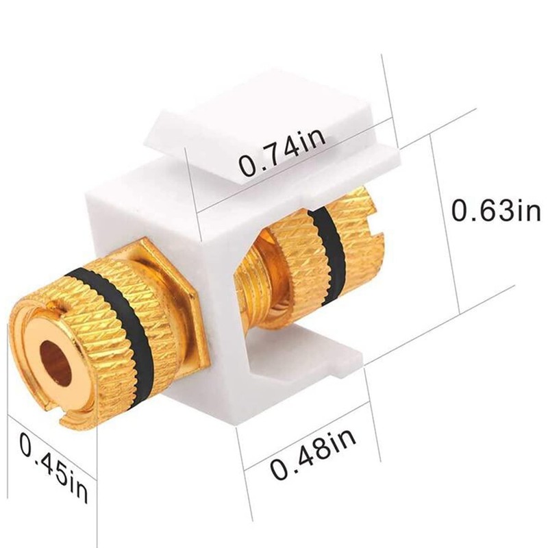 Speaker Post Snap-in Banana Jack - White, 30Pcs