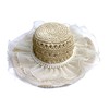[NAMEOF] オーガンジーフリル 帽子 レディース 麦わら帽子 ハット ストローハット レディース UVカット 日除け帽子