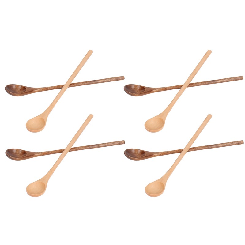8 Pcs Wooden Spoon Beech Wood Safe Environmentally Friendly Wooden