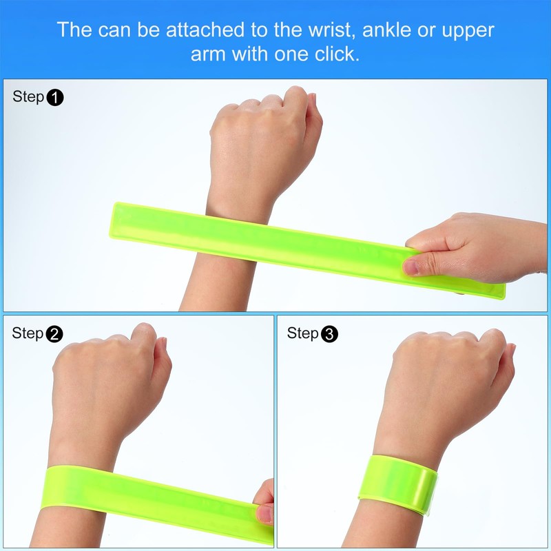 PATIKIL 6 PCS Non-Reflective Slap Bands Non-Reflective Band Snap Bracelet