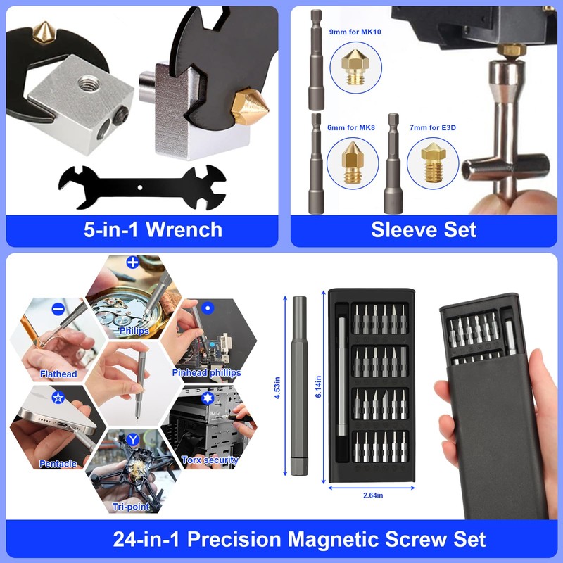 158 PCS 3D Printing Tool Kit, 3D Printing Accessories with