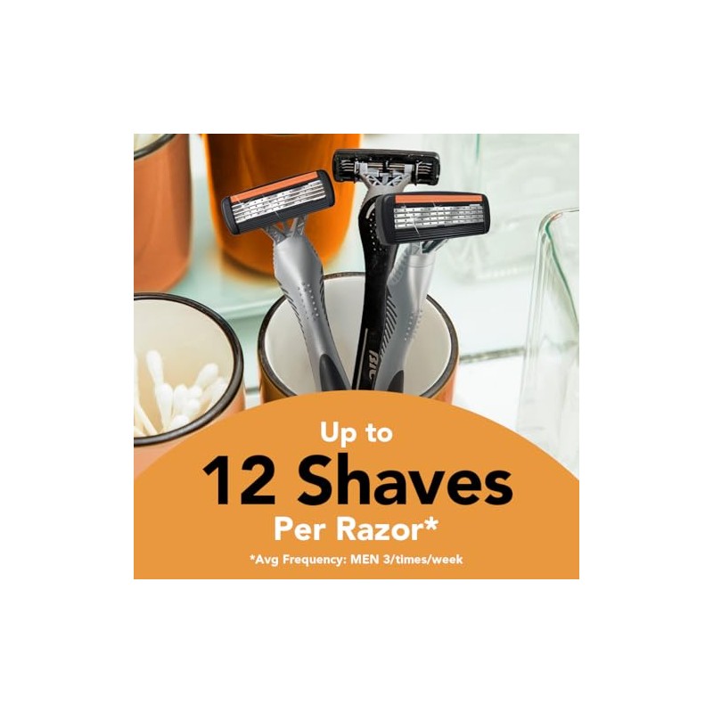 BIC Flex 4 Men's 4-Blade Disposable Razor, 10 Count