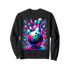 Colorful Bowling Cute Colorsplash Ball Sweatshirt