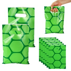Pack of 50 Turtle Party Gift Bags, Turtle Cartoon Candy Gift Bags with Handles for Party Decorations (Green)