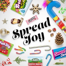 SweeTarts Mini Holiday Candy Canes, Holiday Candy, Christmas Stocking Stuffers for Kids, 4.8 oz Box