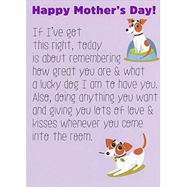 RSVP If I've Got This Right : White and Brown Dog Cute Mother's Day Card from The Dog