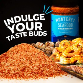 Monterey Seafood Seasoning and Salmon Rub for Shrimp Scampi, Cedar Plank Salmon, and Chicken Legs - with Coarse Sea Salt, Fresh Dill, Lemon Pepper, Mild Red Pepper - Family Owned, Small Batch, Premium Quality Spices and Herbs