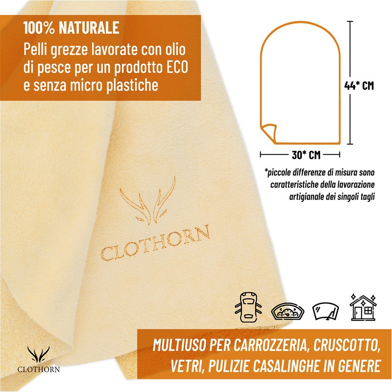 Clothorn® Professional Car Suede Leather - Made in Italy -