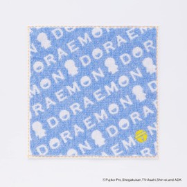 Towel Museum 21-2570100 Mirai Doraemon Logo Towel Handkerchief, Blue, Approx. 9.8 x 9.8 inches (25 x 25 cm)