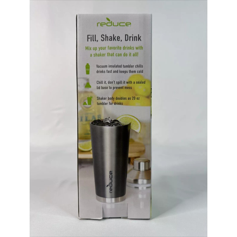 Reduce Insulated Cocktail Shaker, 20 oz - Stainless Steel with