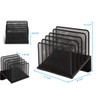 1InTheOffice Metal Mesh File Organizer, Black Wire Mesh 5 Section