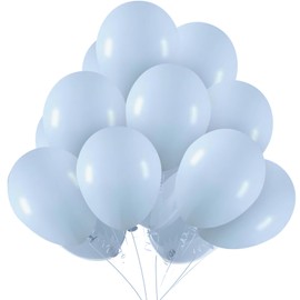 KBZVNAF Pastel Blue Latex Party Balloons - 50 Pack 12 inch Helium Matte Blue Balloons for Birthday Wedding Baby Shower Gender Reveal Party Decorations