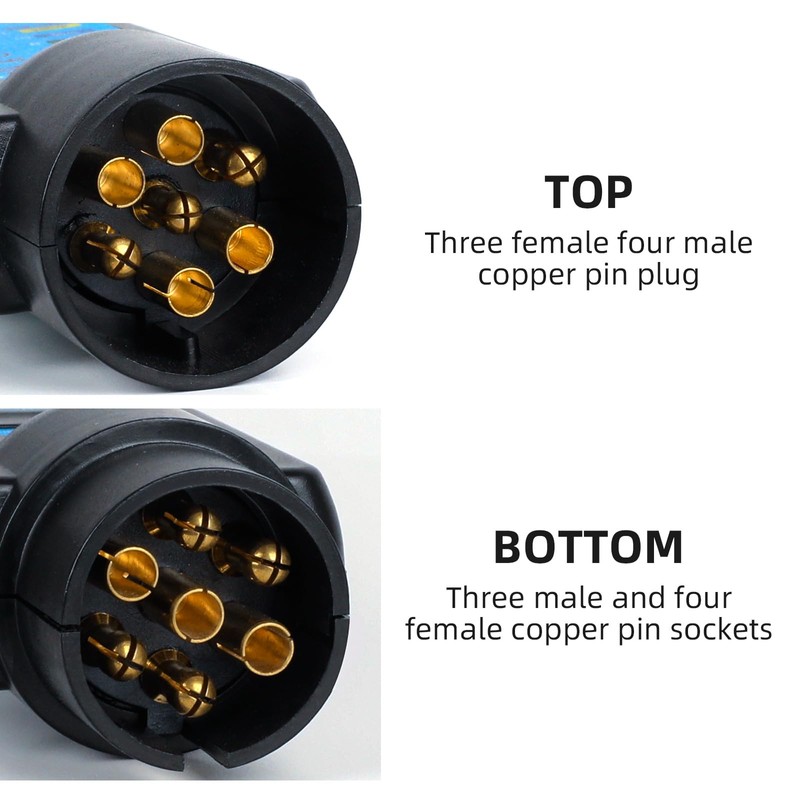 Yinaolan 7 Pin Trailer Plug Socket Tester- 12V 7 Pin