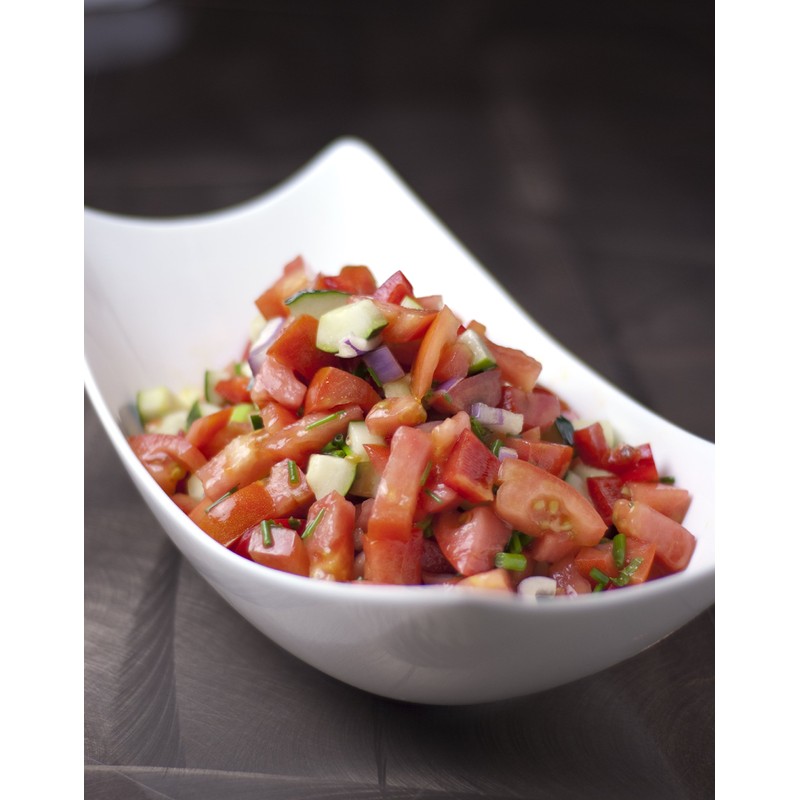 Fortessa Fortaluxe SuperWhite Vitrified China Dinnerware, 13-Inch Rectangular Flair Serving