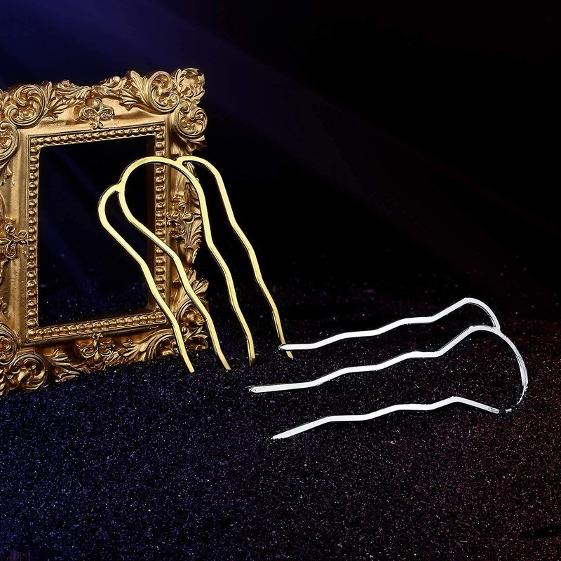 6P 87 mm Hair Fork Clip Stick Hair Side Comb