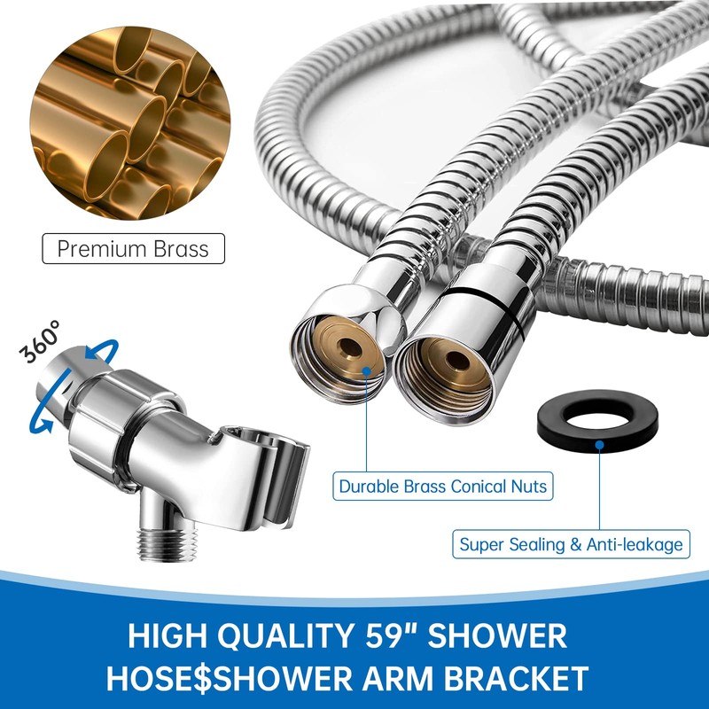 Hydro Jet High Pressure Shower Head Handheld Filtered Shower Head