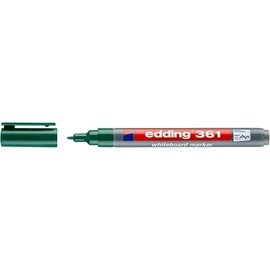 EDDING 3 x Green Whiteboard Marker Pens 361 1mm