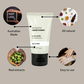 Hand Cream Lemon Myrtle 50 ml | Nourishment for your hands and nails |Rich in Natural Ingredients for Soft, Smooth Skin | Ideal for Daily Use & All Skin Types |Dindi Naturals
