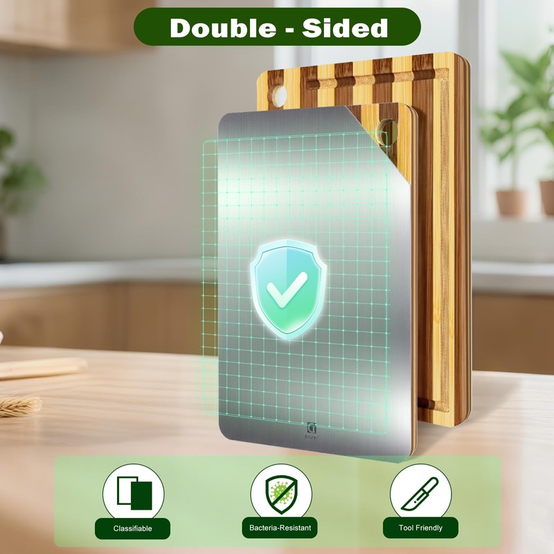 Cutting Board, Titanium Cutting Board for Kitchen, Pure Titanium and