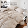 Overket 100% Organic Cotton Duvet Cover King 400 Thread Count
