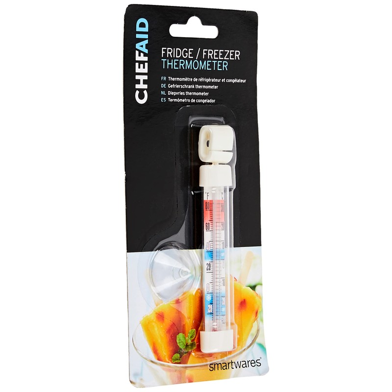 Chef Aid Classic Fridge and Freezer Thermometer with clear colour