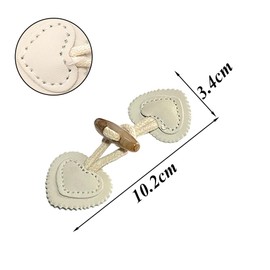 Niaciswe Leather toggle buttons, 4 pairs of toggle buttons for jackets, toggle buttons with closure, pullover, wind jacket, resin button, leather buttons for coat, toggle buttons, handmade toggle