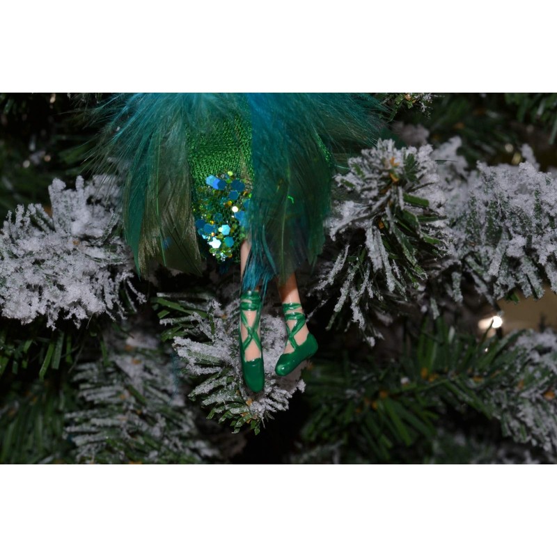 Gisela Graham : Large Peacock Fairy Decoration (set of 2)