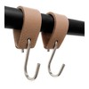 Brute Strength - Leather S Hooks for Hanging - Taupe