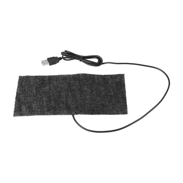 TOPINCN 1 PCS Electric Heating Pad Black 5V USB Carbon Fiber Heating Mat Moist Therapeutic Option Pain Relief 20 * 10cm Mouse Pad Warm Blanket