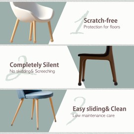 Chair Surfer Premium Furniture Leg Caps - Freesize, Teflon Pad, 16 Set - Floor Protectors with Extra Glide Sliders. Elastic Caps for Easy Hardwood Floor Protection. No Noise, No Dust (25mm~29mm) S