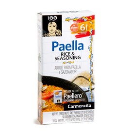 Carmencita. Rice and Seasoning. Includes Paellero seasoning. 604g (21.31oz)