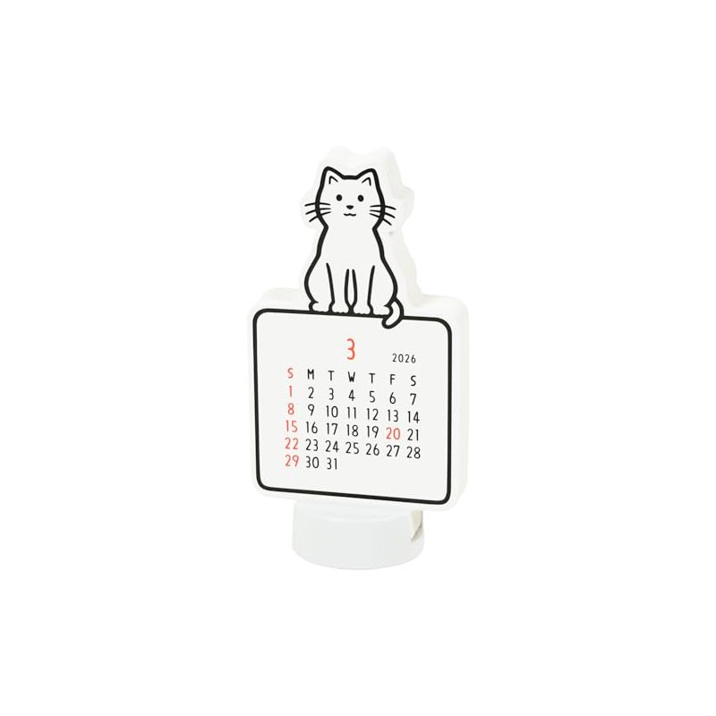 Greeting Life 2026 Calendar Noritake Die Cut Cat Tabletop C-1723-NT