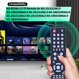 NS-RC05A-13 New Replacement Remote Control fit for Insignia LCD TV/DVD Combo NS-32LD120A13 NS-24LD100A13 NS-29LD120A13 NS-24LD120A13 NS-19ED200NA14 NS-24ED200NA14 NS-28ED200NA14 NS32LD120A13