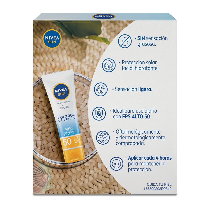 Nivea Sun 2 Pack Protector Solar Facial Control De Brillo