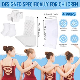 Tarpop 2 Pairs Kids Ankle Brace Set Foot Support Stabilizer Wraps Protector Guard Knitted Ankle Sleeve Sock Support Ankle Support Ankle Brace Compression Socks for Injury Prevention (White)