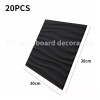Atf Paneles Decorativos 3d Negro 30x30cm 20 Piezas Con Cinta