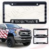 American Flag License Plate Frame Tag Bracket with 3D Raised