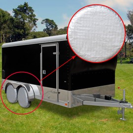Tire Cover Tire Storage Tire Preservation Tire Bag Storage Bag Tire Bag Waterproof Windproof Dustproof Heat Resistant Tire Tote Car Cover Minivan Type Silver Aluminum Film Car Sun Protector Tire