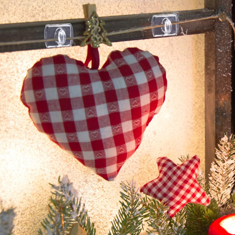 60 Pieces Mini Clear Decorating Hook Clips, Holiday Light Hook