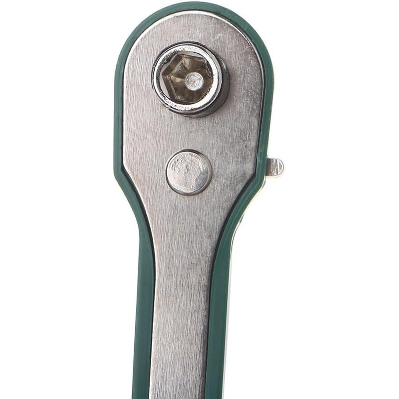 Rosojodg 1Pc Green Metal Mini Socket Rapid Ratchet Wrench 1/4
