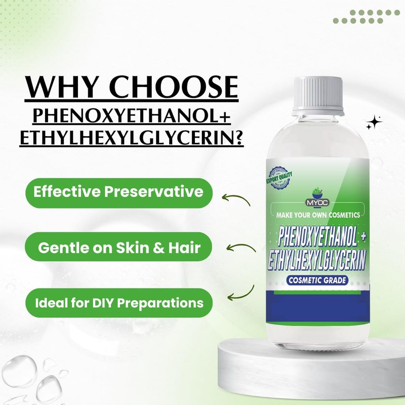 Myoc Phenoxyethanol + Ethylhexylglycerin Preservative – Liquid Cosmetic Grade Solution