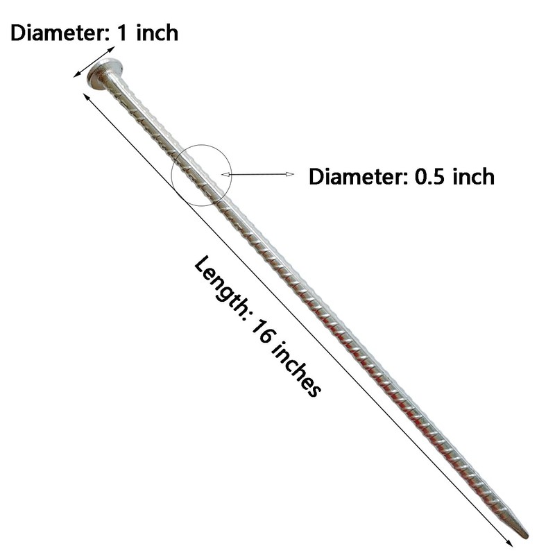 FOMMEN 16 Inch Rebar Stakes 14 Pack - 0.5 Inch
