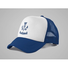 Super Lemon Scotland Scottish Truckers Hat Cap Blue/White