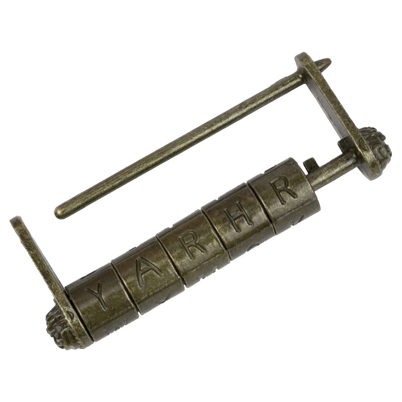HMF Antique Chinese Combination Padlock | Letters | 8 x