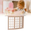 1/12 Dollhouse Bay Window Exquisite Miniature Wooden 45 Degree Corner