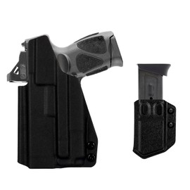 Taurus G2C/G3C IWB Optic Holster Right Hand fits Taurus PT111/140/G2/G2C/G3C w/Olight PL-Mini 2 Valkyrie Light | Cut for RMR Optic Ready Holster & Universal 9/40 Double Stack Mag Carrier