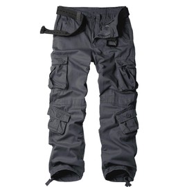 AKHIKING Men's BDU Cargo Tactical Ripstop Casual Lightweight Baggy Military Combat M65 Work Pants with 8 Pockets(No Belt) 38