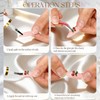 80PCS Mini 3D Cherry Nail Charms, Rhinestones Cherry Gems Studs